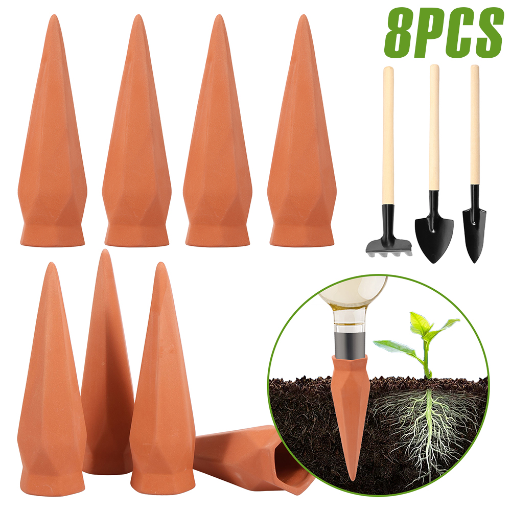 8Pcs Self Watering Stakes Red  - Self Watering Insert のレビューと価格