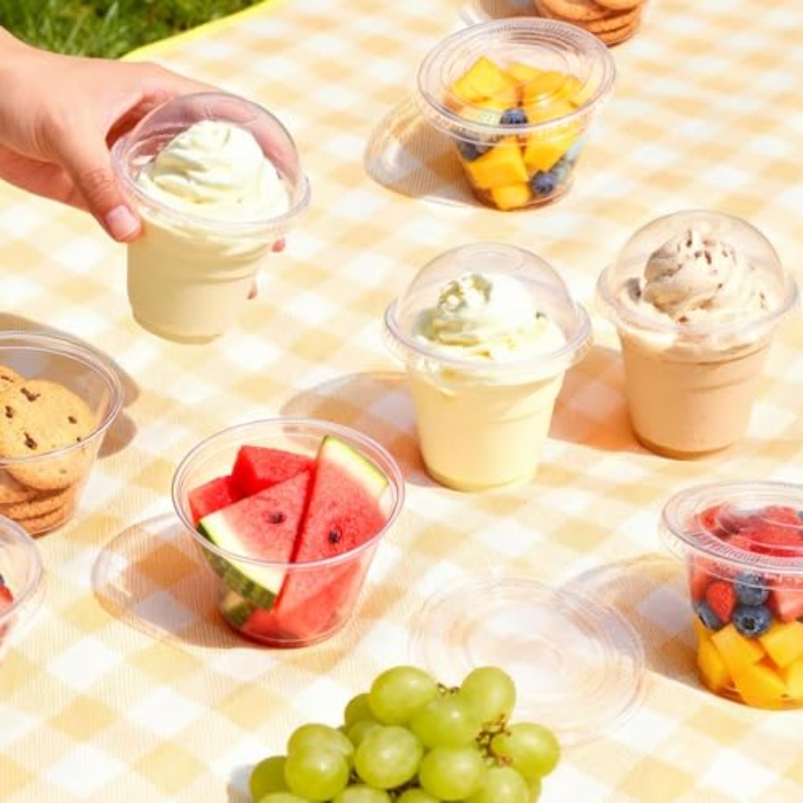 200 Pack 9 oz Clear Plastic Cu - Plastic Dome Clear のレビューと価格