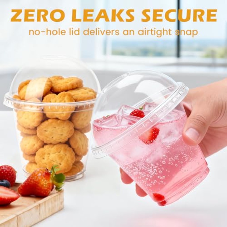 200 Pack 9 oz Clear Plastic Cu - Plastic Dome Clear のレビューと価格