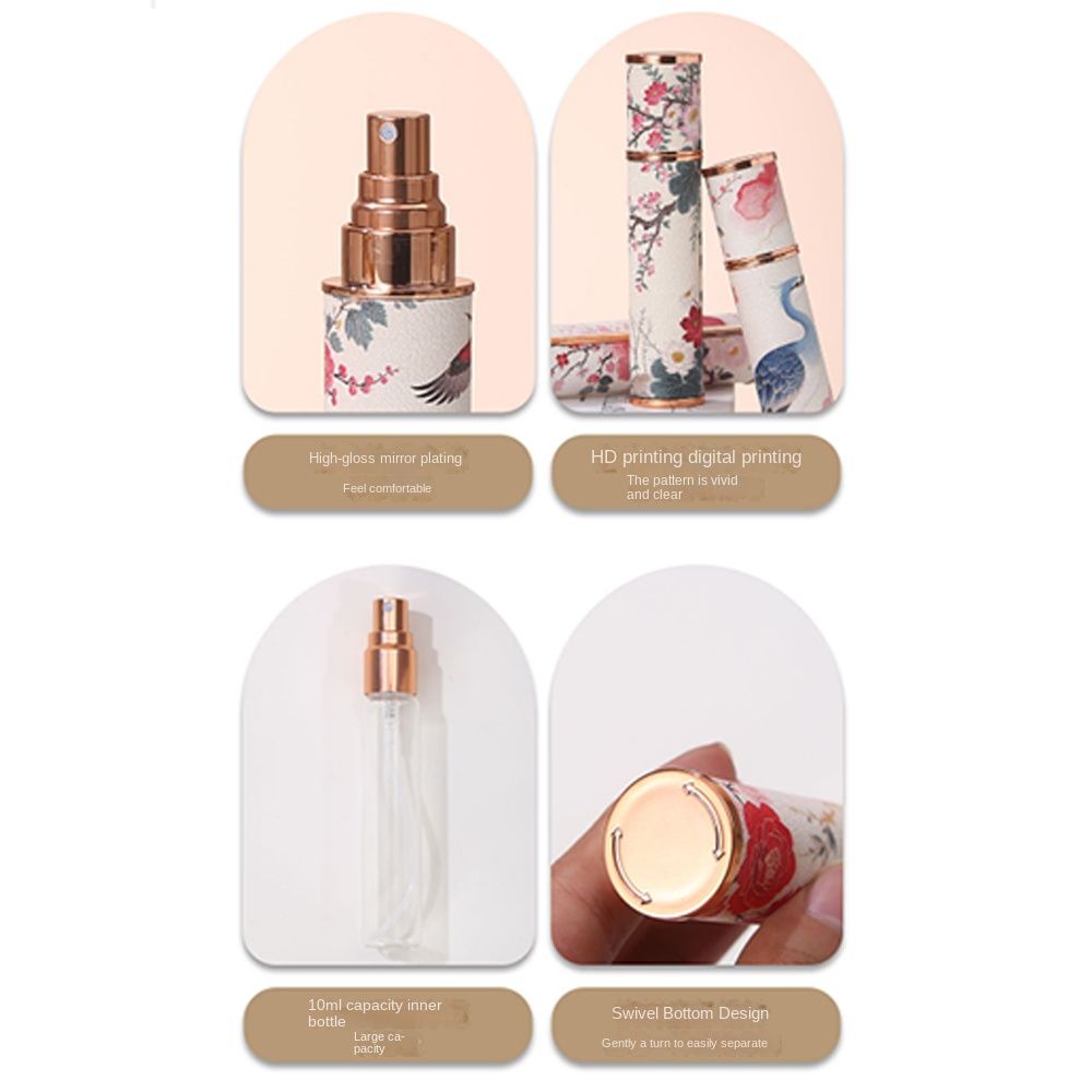 Portable PU Leather Perfume Bo - Misting Bottle Fine のレビューと価格