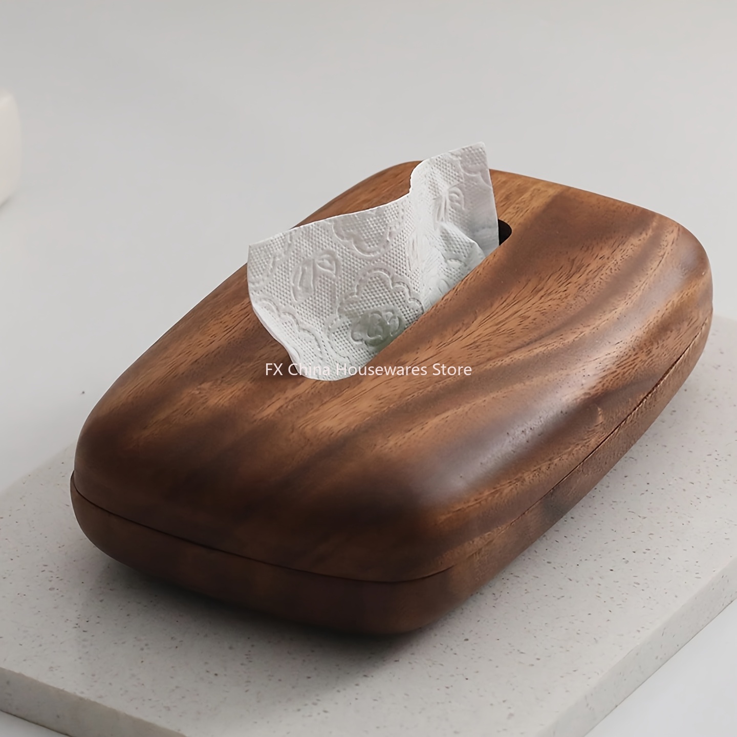 Walnut Wood Tissue Box Cover H - Agar Tissue Culture のレビューと価格