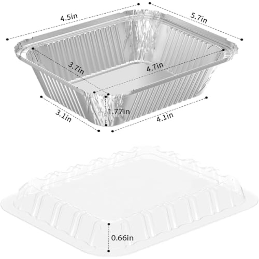 25 Pack Rectangular Disposable - Plastic Dome Clear のレビューと価格