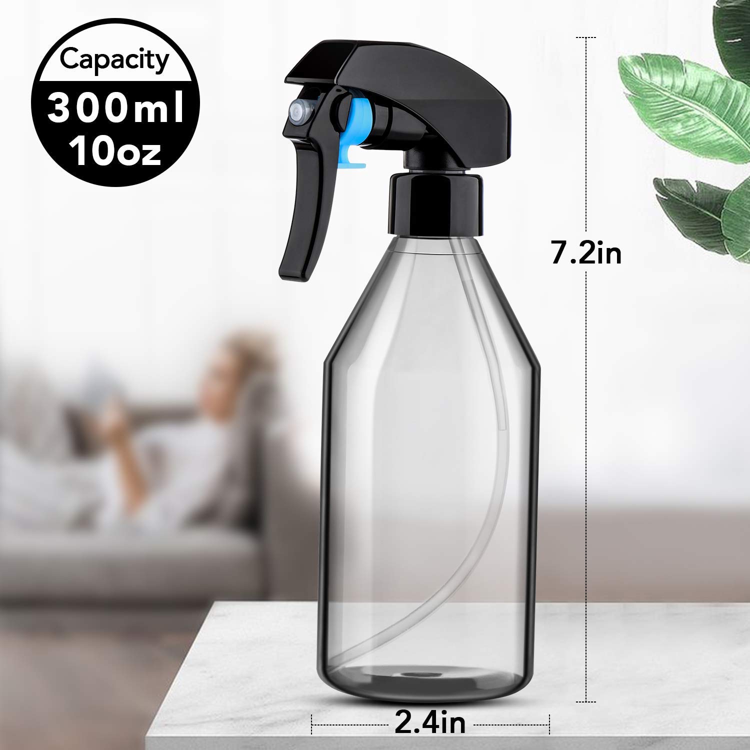 3Pack Spray Bottle, 10oz Plast - Misting Bottle Fine のレビューと価格