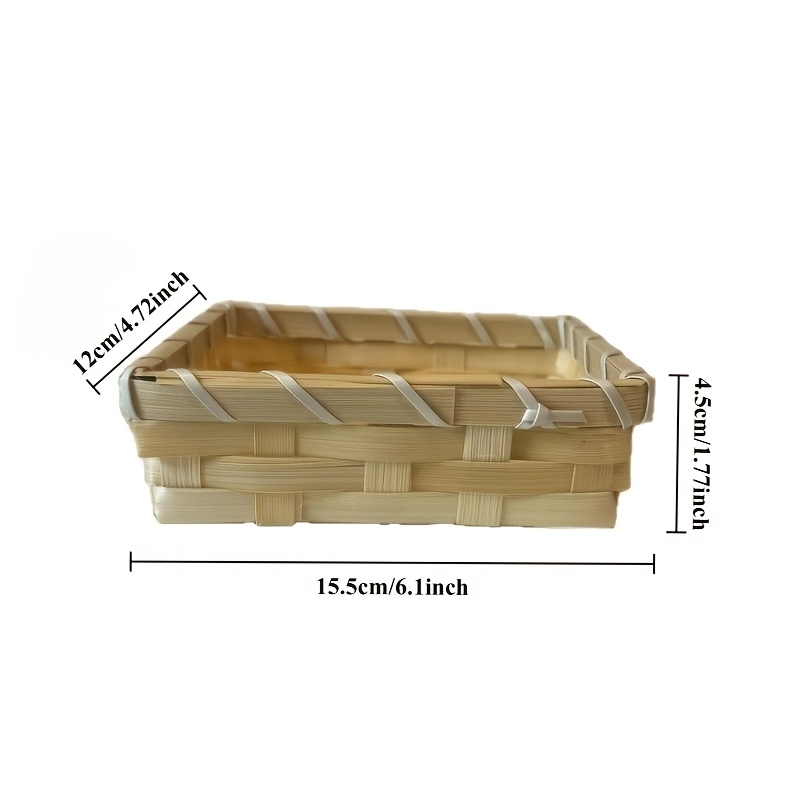 Handwoven Bamboo Napkin Basket - Agar Tissue Culture のレビューと価格