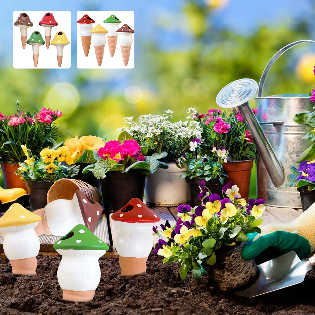 4Pcs Self-Watering Spikes Dive - Self Watering Insert のレビューと価格