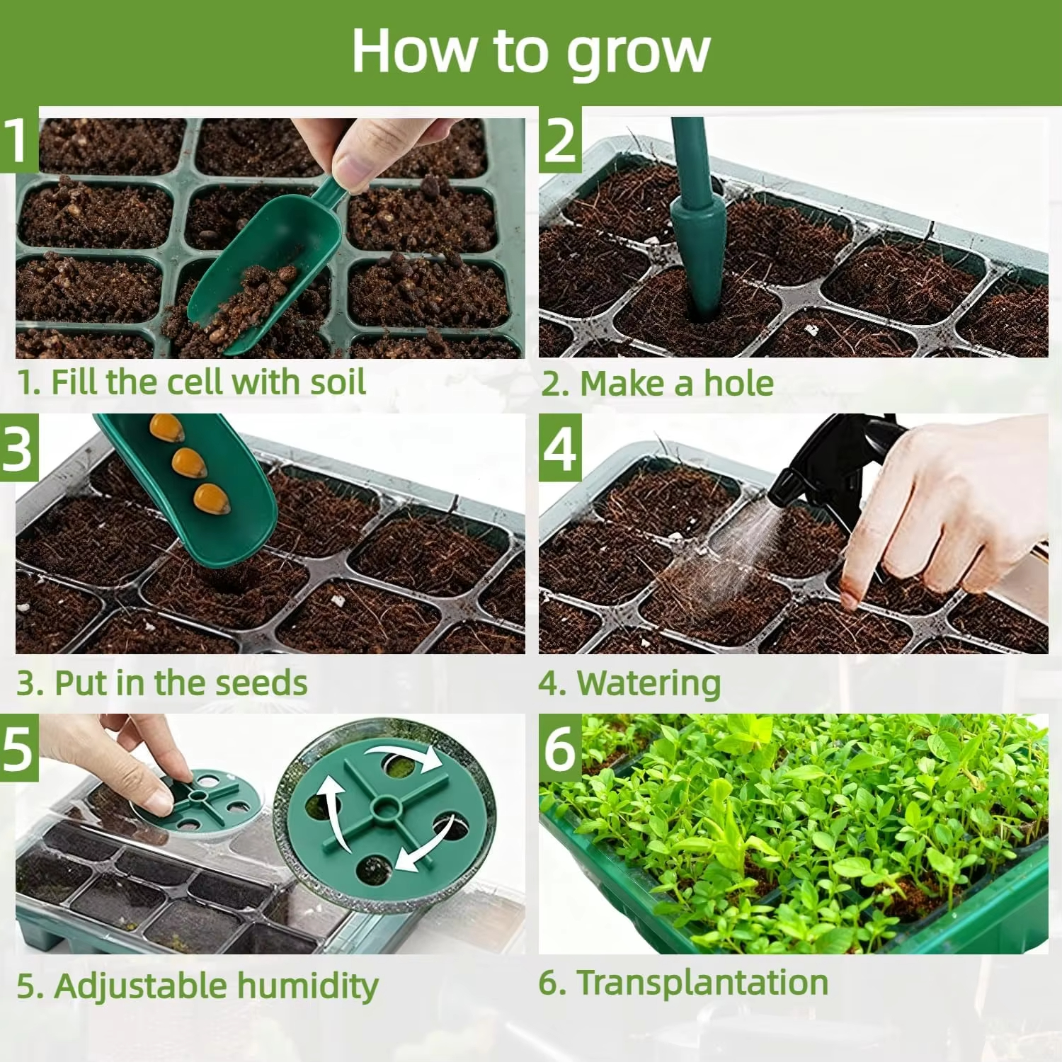 3Pcs Seed Starter Tray Mini Gr - Humidity Dome Kit のレビューと価格