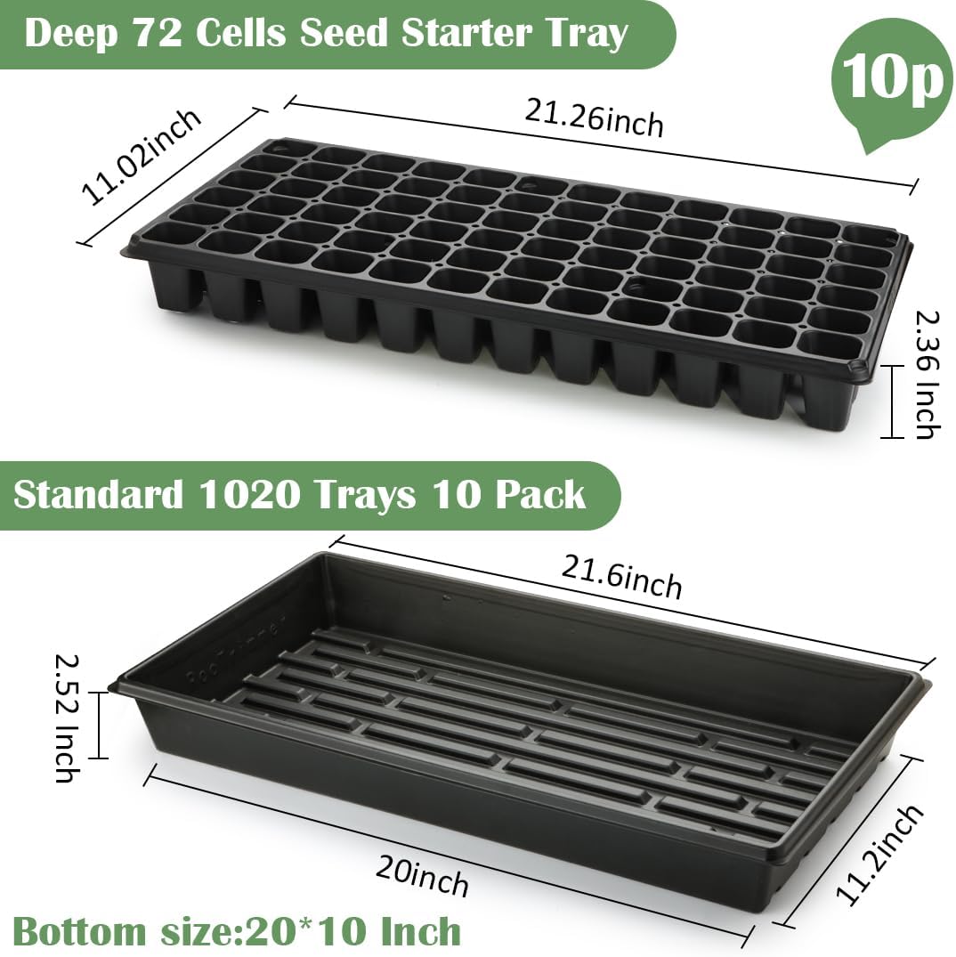 20-Piece Seed Starter Kit with - Propagation Tray 72 のレビューと価格