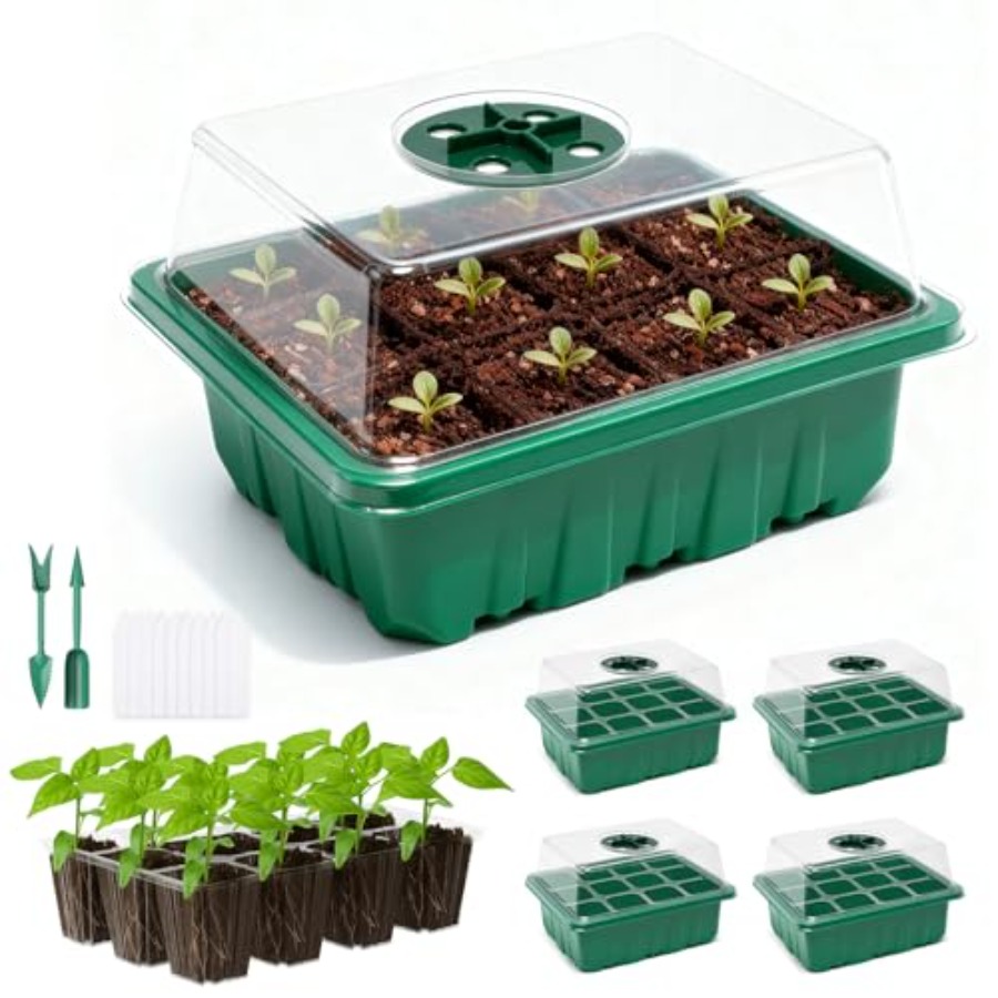 5 Packs Seed Starter Tray with - Humidity Dome Kit のレビューと価格