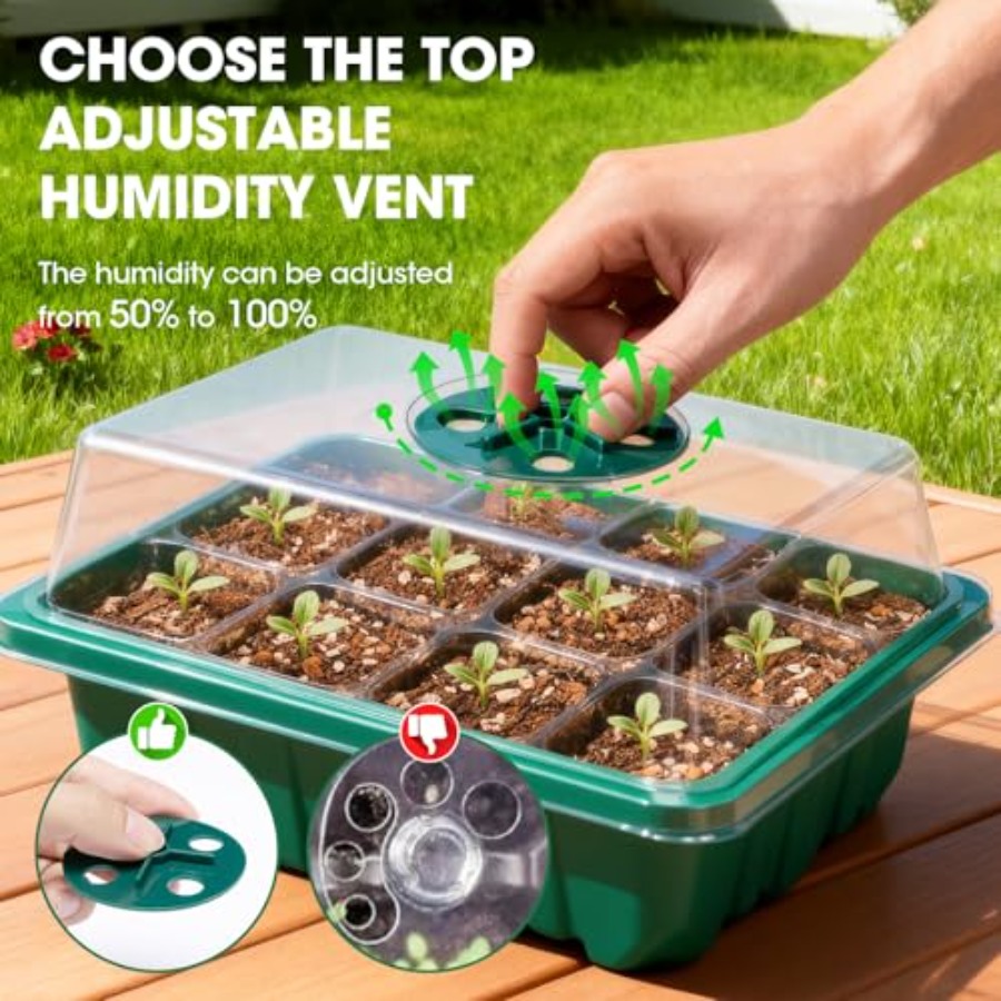 5 Packs Seed Starter Tray with - Humidity Dome Kit のレビューと価格
