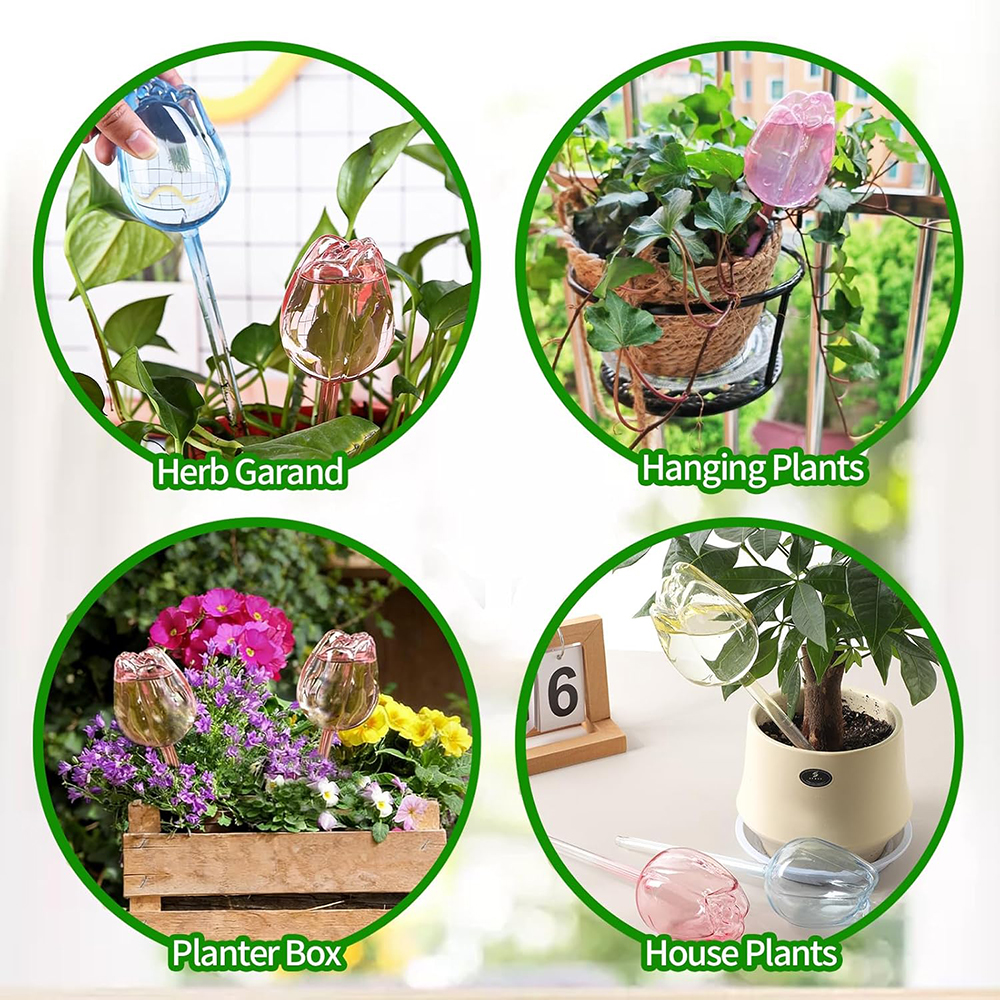 2/4pcs Tulip-Shaped Self-Water - Self Watering Insert のレビューと価格