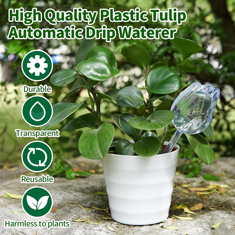 2/4pcs Tulip-Shaped Self-Water - Self Watering Insert のレビューと価格