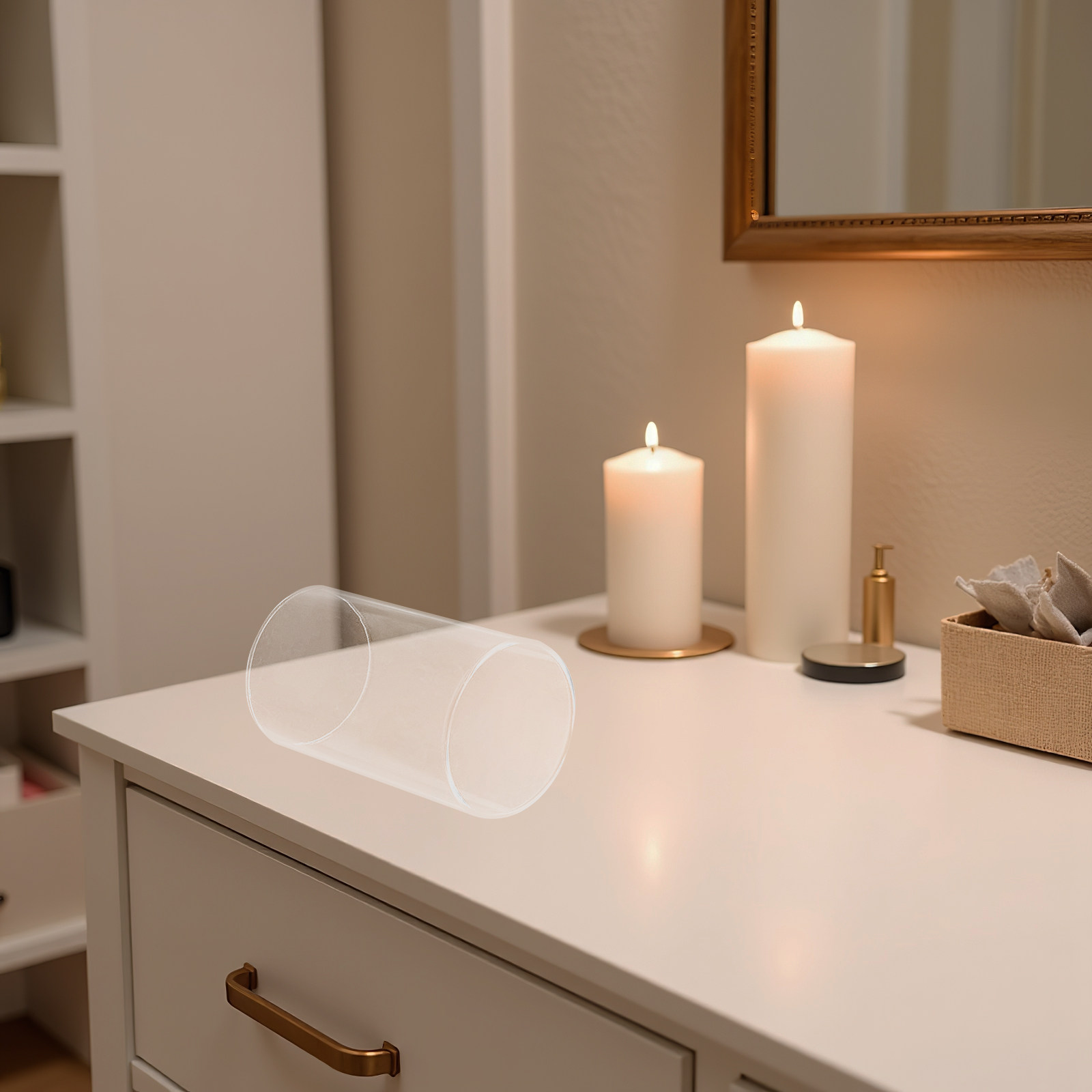 Clear Glass Cylinder Cover Tra - Plastic Dome Clear のレビューと価格