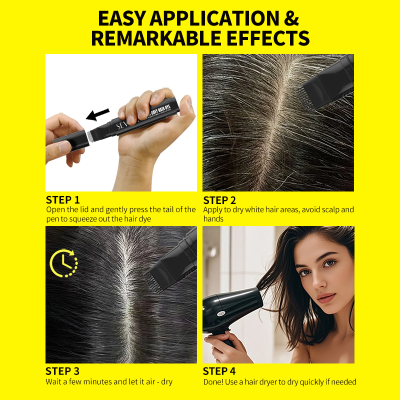 Temporary Hair Dye Pen Comb In - Root Stimulator Liquid のレビューと価格